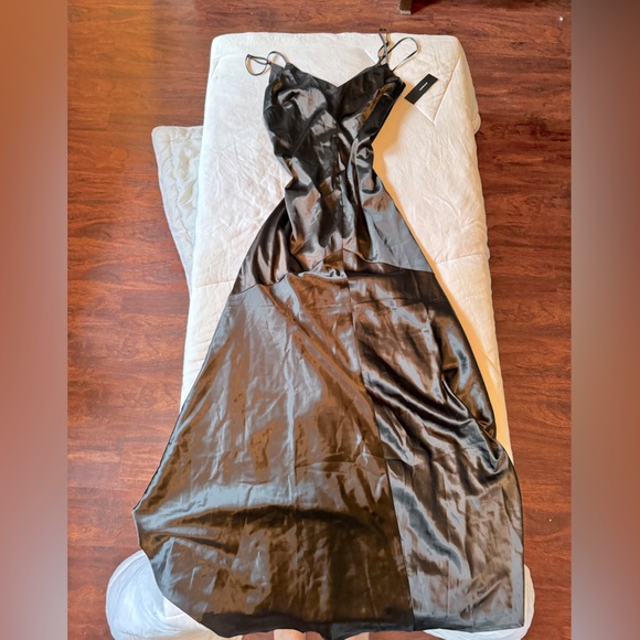 Lulu’s Black Satin Evening Gown - Picture 3 of 6